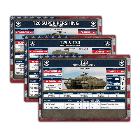 FoW Late War Leviathans: American Unit Cards (33x Cards) - Limited Edition