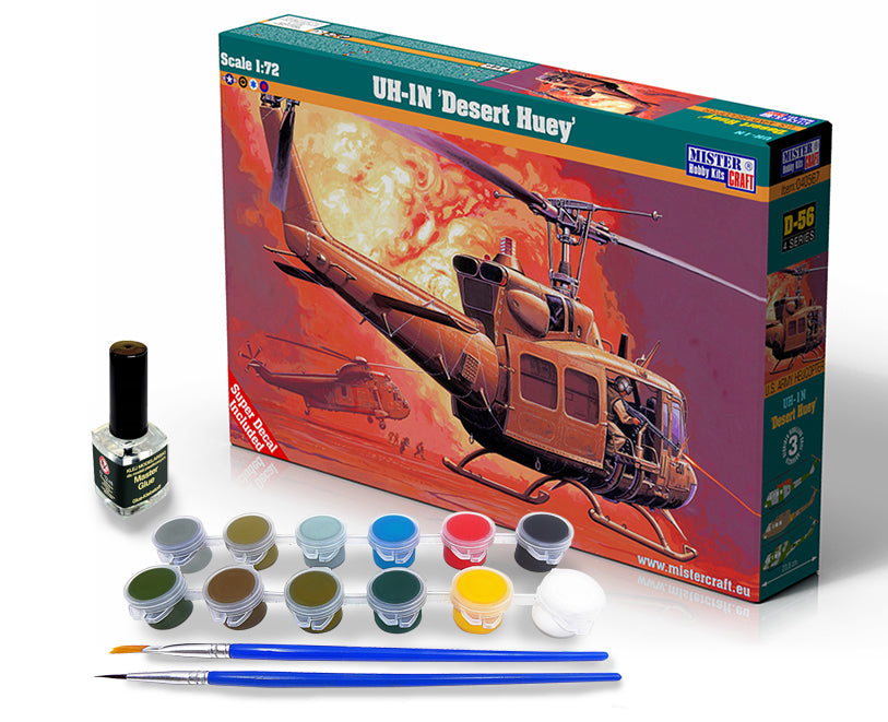 Mistercraft: UH-1N Desert Huey, START SET in 1:72