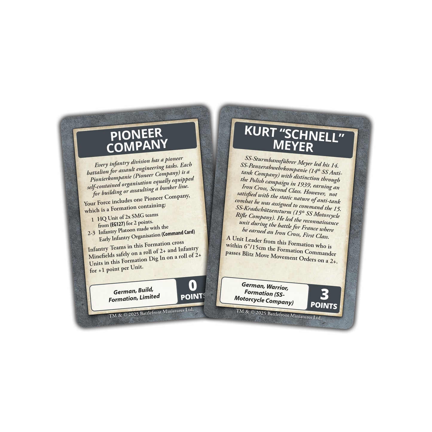 Preorder - Blitzkrieg German Command Cards (x39 cards) - Limited Edition (EW)