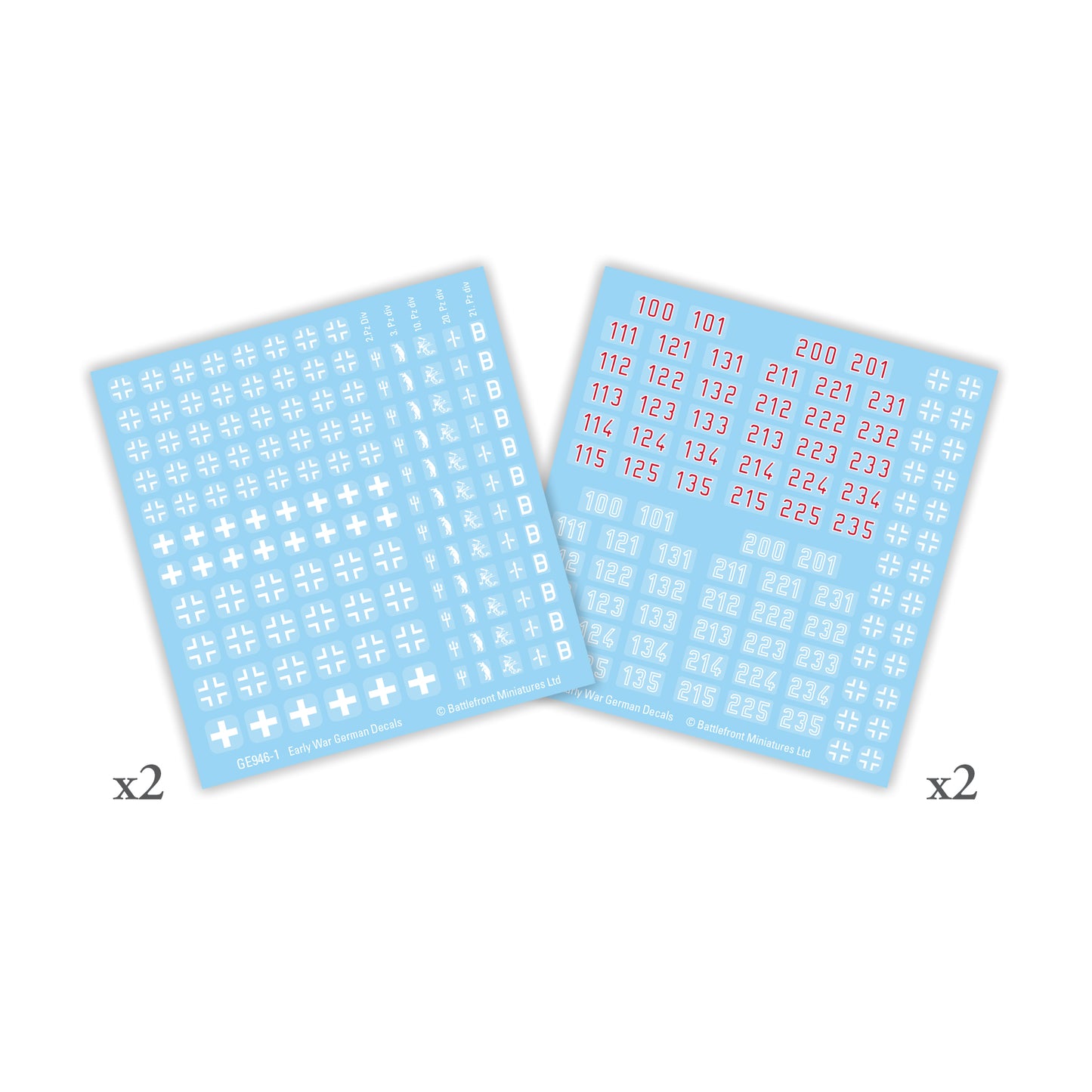 Preorder - German Early War Decals (x4)