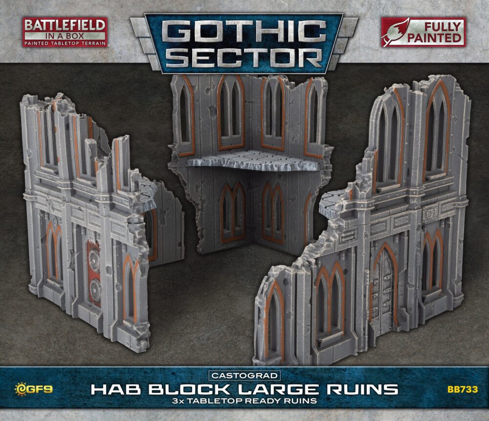 Preorder - Gothic Sector: Castograd Hab Block Big Ruins (x3)