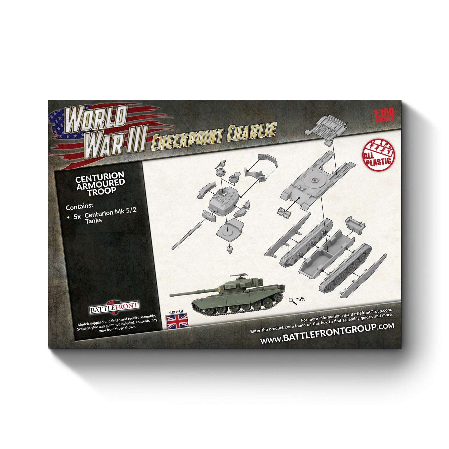 Centurion Territorial Armoured Troop (x5 Plastic)