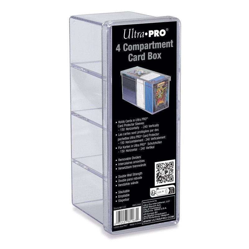 UP - 4-Compartment Card Box: Clear