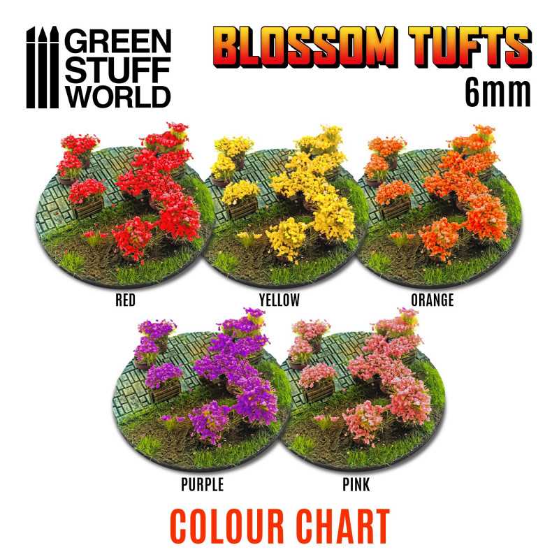 Blumenbüscheln - Selbstklebend - 6mm - ROSA