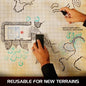 ENHANCE RPG Grid Mat - Tabletop DnD Map (24x36 inch) Parchment Battle Grid Game Mat