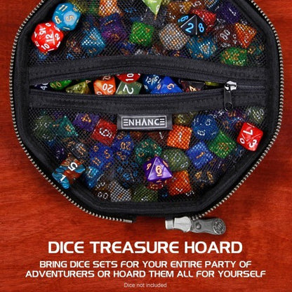 ENHANCE DnD Dice Tray and Dice Case(Dragon Blue)