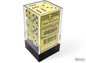 Opaque 16mm d6 Pastel Yellow/black Dice Block™ (12 dice)