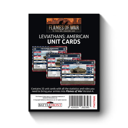 FoW Late War Leviathans: American Unit Cards (33x Cards) - Limited Edition