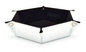 GlassStaff Hexagonal Foldable Rolling Tray - Dragon Skin - Silver / Black