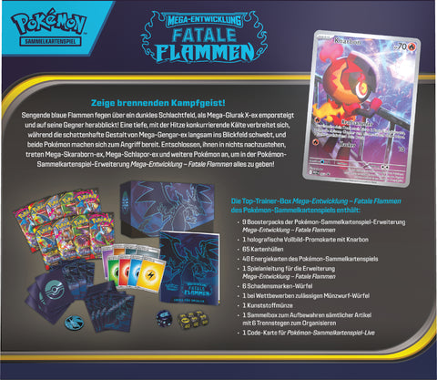 Preorder -Pokemon ME02 Fatale Flammen Top-Trainer-Box