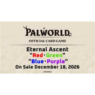 Preorder - Palworld OFFICIAL CARD GAME POCGe-TD03 Trial Deck Eternal Ascent Red・Green ENG TCG