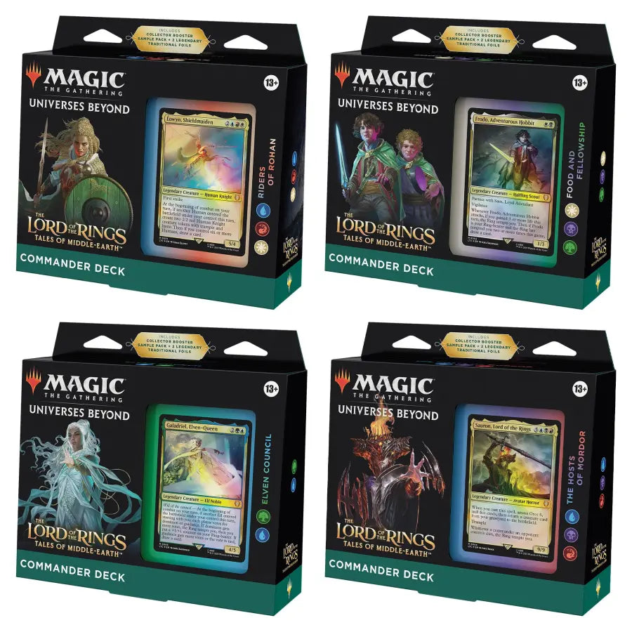MTG The Lord of the Rings: Tales of Middle-Earth Commander Deck Display (4 Decks) [US] - EN