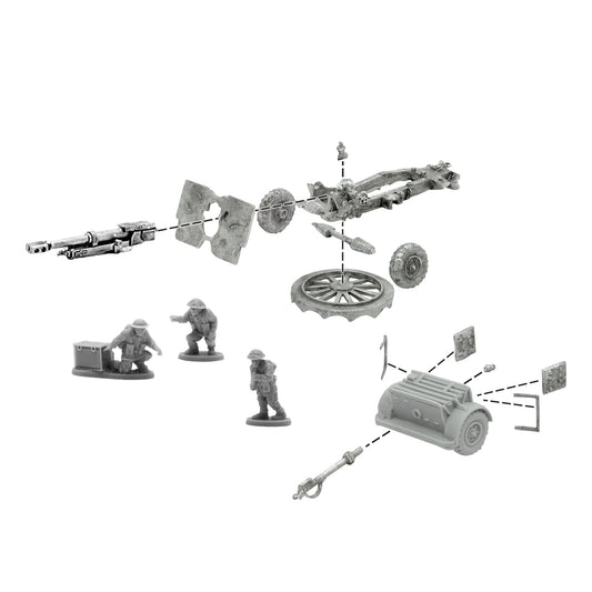 25-Pdr Light Howitzer with British Infantry (Winter) Crew