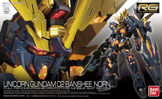Bandai | RG Unicorn Gundam 02 Banshee Norn Full Psycho-Frame Prototype Mobile Suit RX-0 (N) | Mobile Suit Gundam Unicorn (1/144)