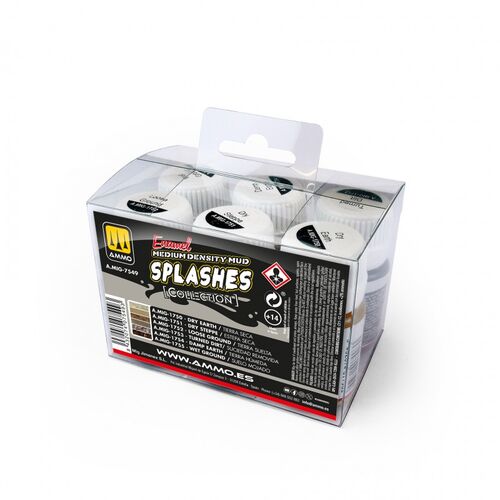 AMM-7549 A.MIG 7549 AMMO Collections: Enamel Splashes & Medium Density Mud Textures