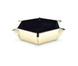 Hexagonal Foldable Rolling Tray - Dragon Skin BLK Gold