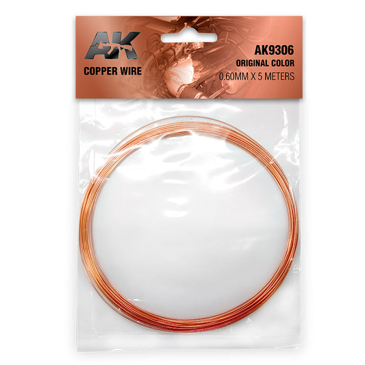 COPPER WIRE 0.60MM ø X 5 METERS. ORIGINAL COLOR