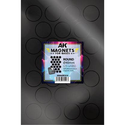 ROUND MAGNET FOR BASES Ø40MM (25 UNITS)