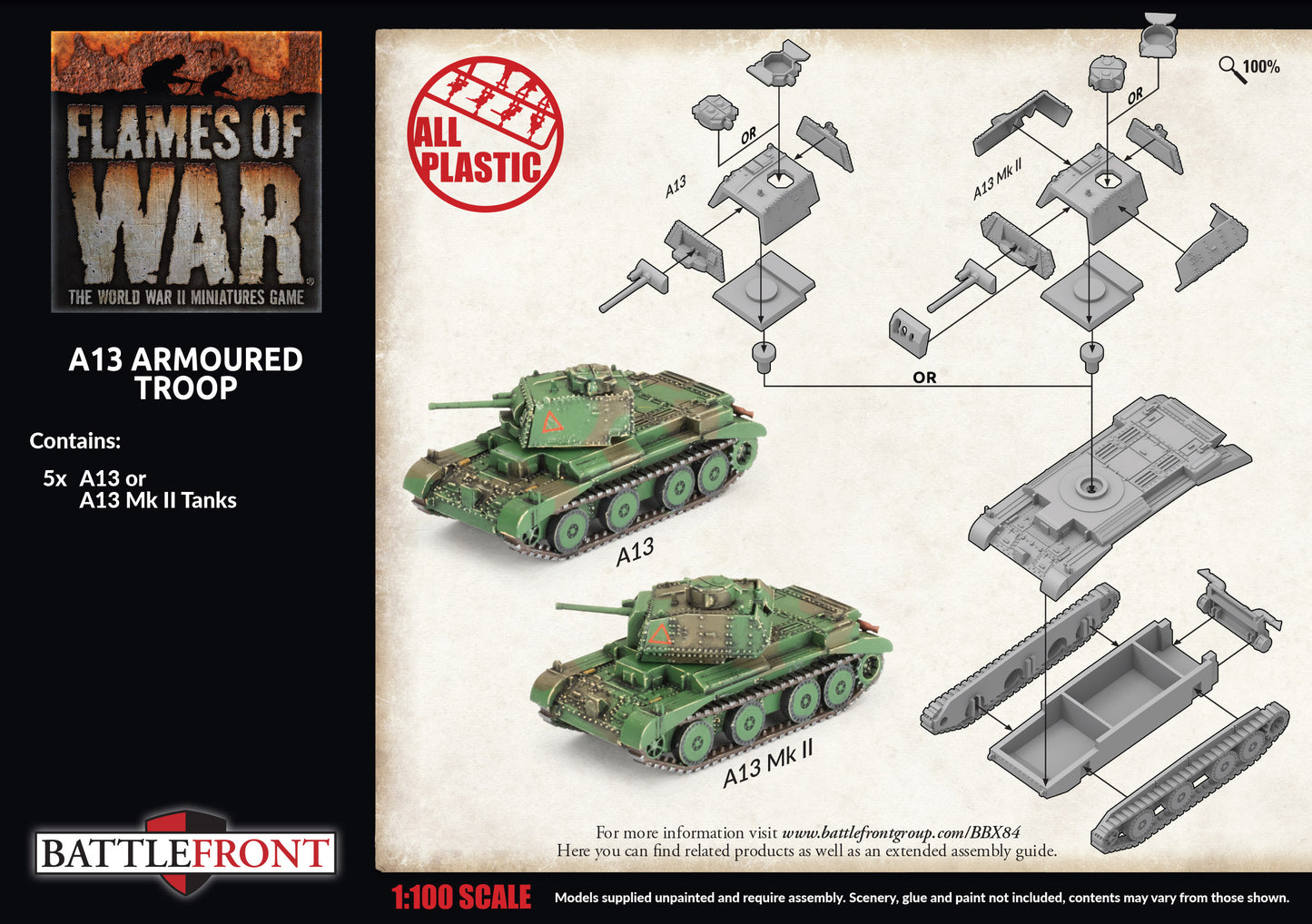 A13 Cruiser Troop (x5 Plastic)