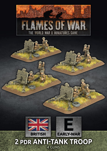 2pdr Antitank Platoon (x4 guns, Plastic)