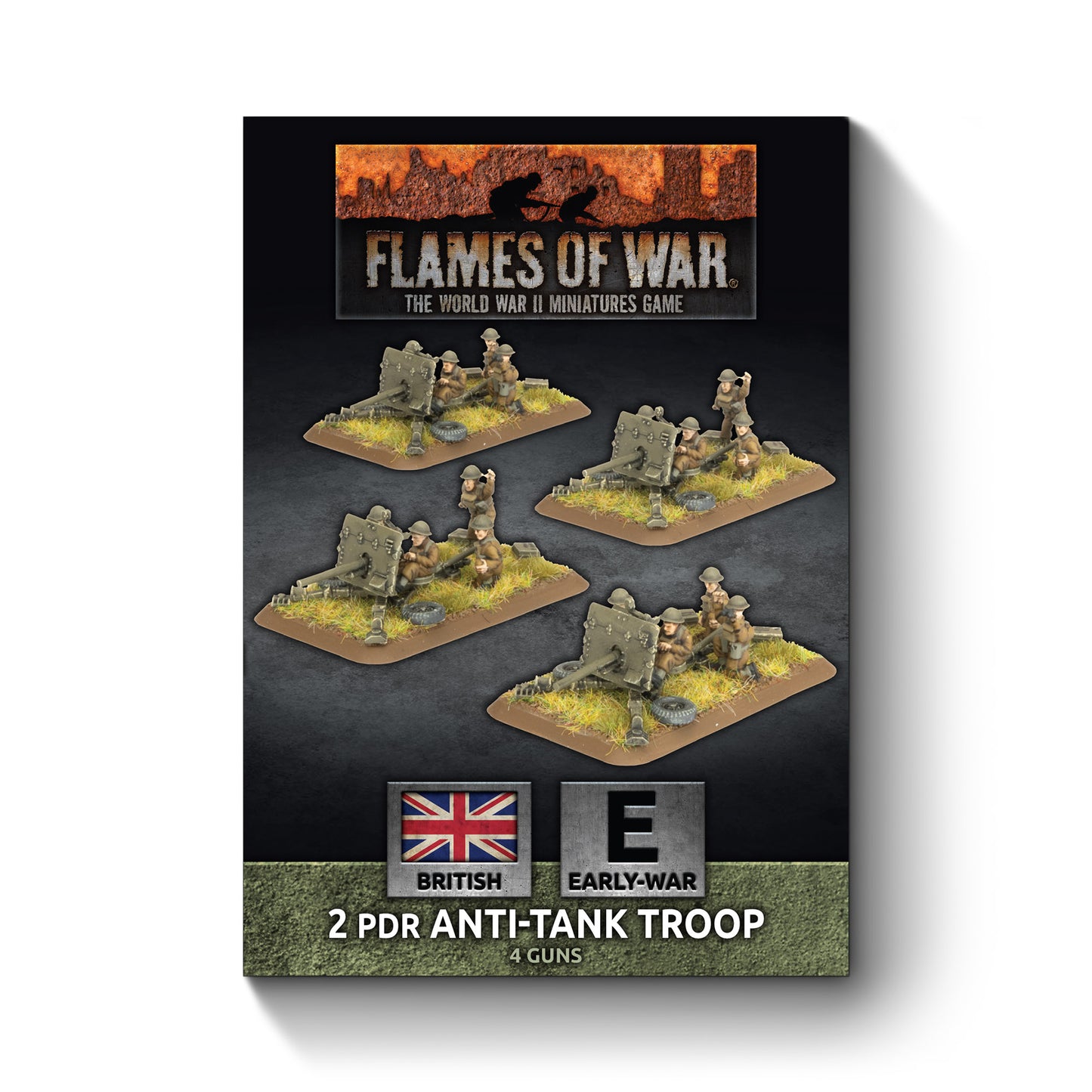 2pdr Antitank Platoon (x4 guns, Plastic)