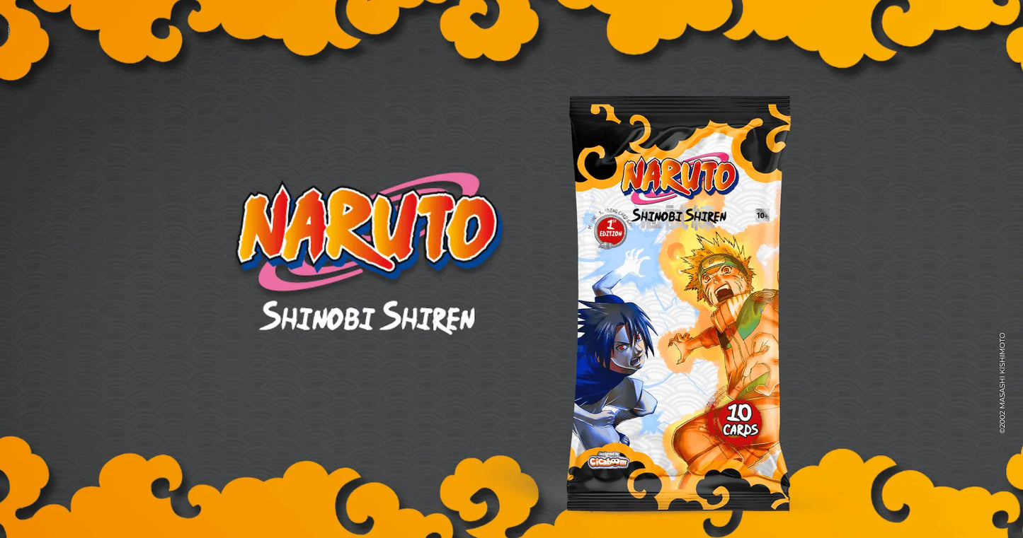 Preorder - Naruto Mythos TCG – SET 2 SHINOBI SHIREN, 1st edition Flowpack Display 24 booster