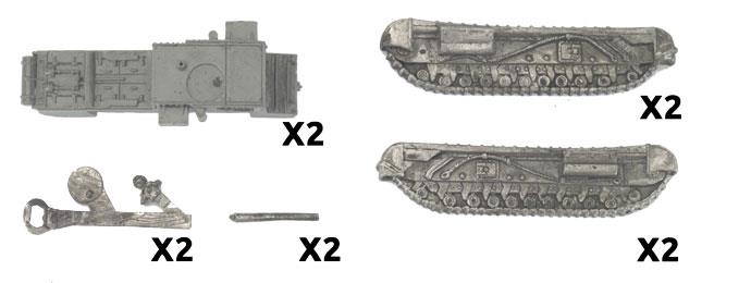 Churchill Gun Carrier (3-inch) Tanks (x2)