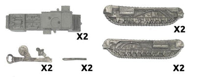 Churchill Gun Carrier (3-inch) Tanks (x2)