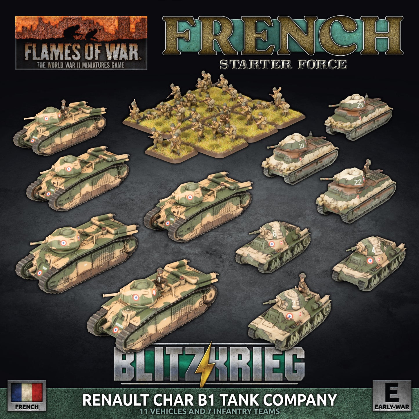 Preorder - French Char B1 bis Combat Company (plastic) (EW)