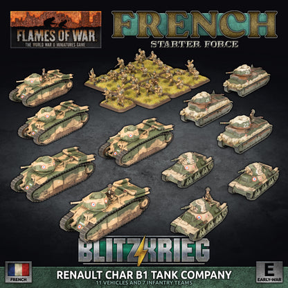 Preorder - French Char B1 bis Combat Company (plastic) (EW)