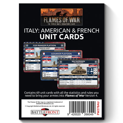 Preorder - Liberation of Italy American and French Unit Card Pack (69 cards)