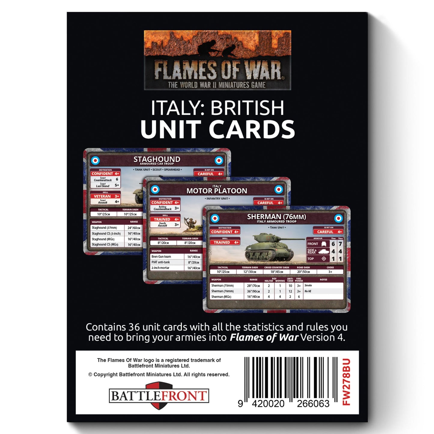 Preorder - Liberation of Italy British Unit Card Pack (36 cards)