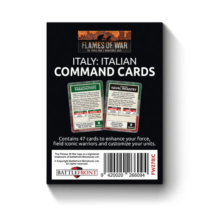 Preorder - Liberation of Italy Italian Command Card Pack (both sides) (47 cards)
