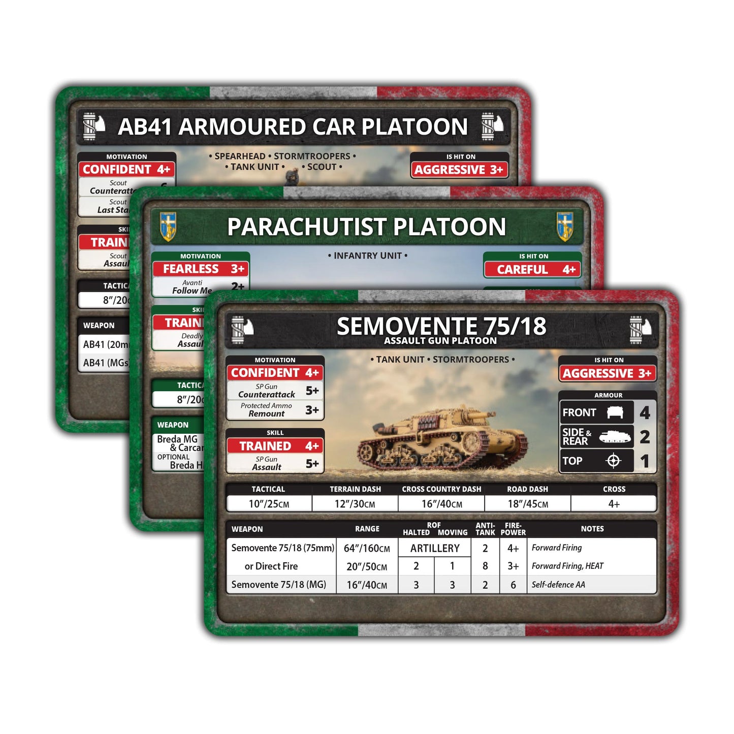 Preorder - Liberation of Italy Italian Unit Card Pack (both sides) (53 cards)