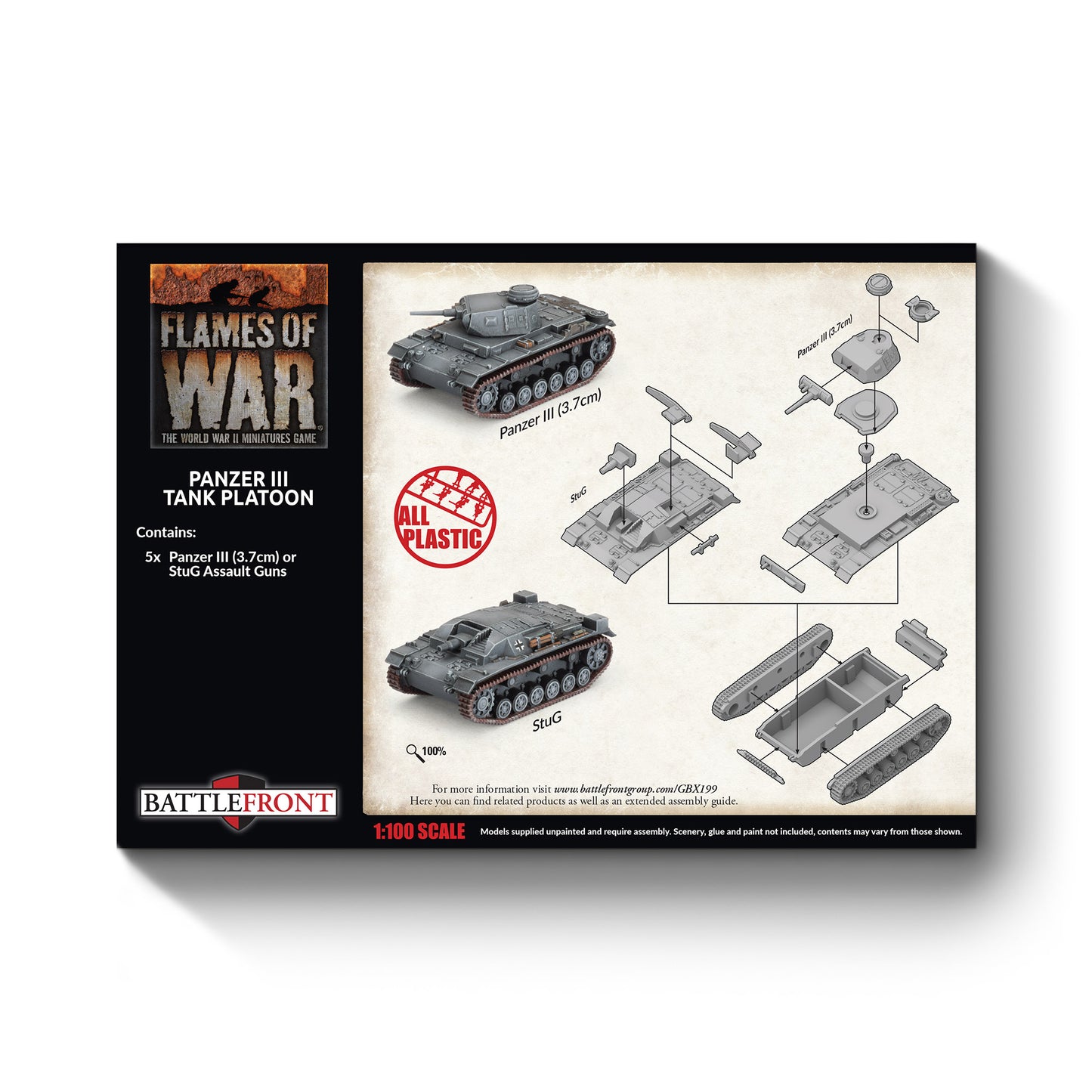 Preorder - Panzer III/StuG III A Platoon (x5 Plastic)