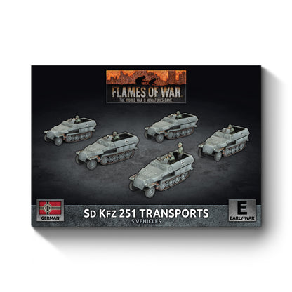 Preorder - Sd Kfz 251 half-track Transport Platoon (x5 Plastic) (EW)