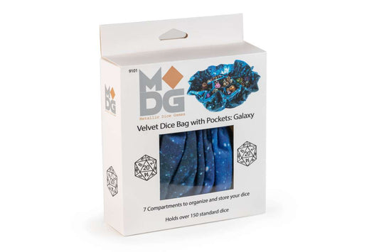 Velvet Compartment Dice Bag with Pockets Galaxy Reprint