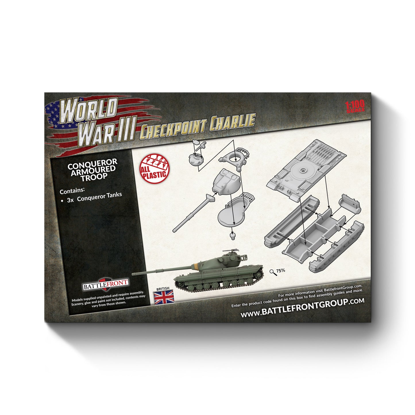Conqueror Armoured Troop (x3 Plastic)
