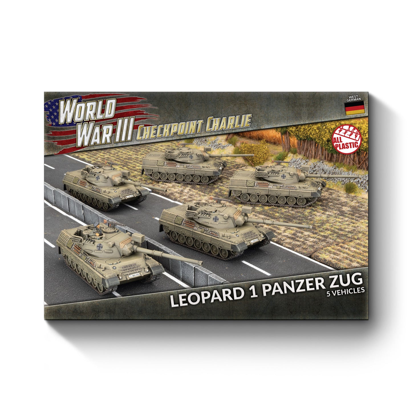 Leopard 1 Panzer Zug (x5 Plastic)