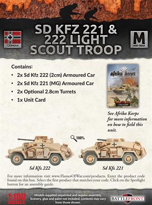 Sd Kfz 221 & 222 Light Scout Troop