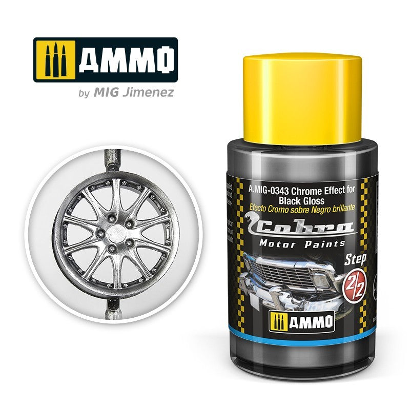 Cobra Motor Chrome Effect for Black Gloss - 30mL