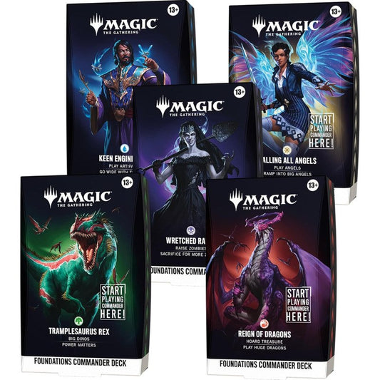 Preorder - Magic TCG - Foundations Starter Commander Deck Display (5 Decks) - EN