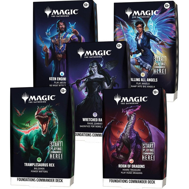 Preorder - Magic TCG - Foundations Starter Commander Deck Display (5 Decks) - DE
