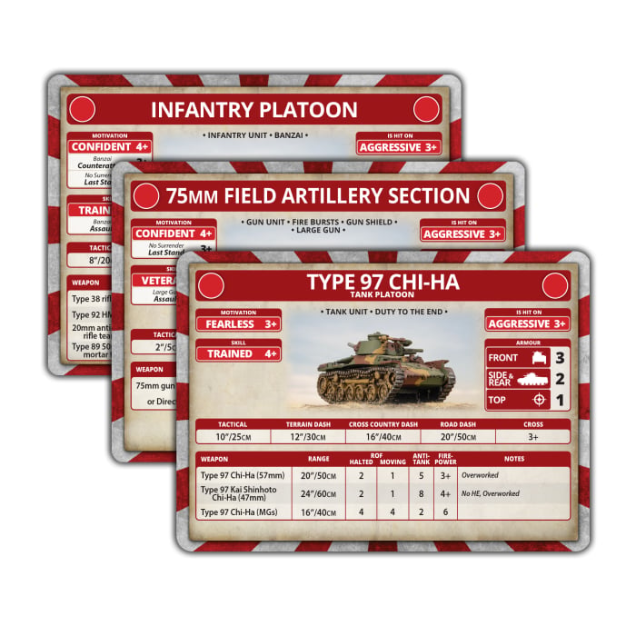 The Pacific: Japanese Unit Cards- Limited Edition
