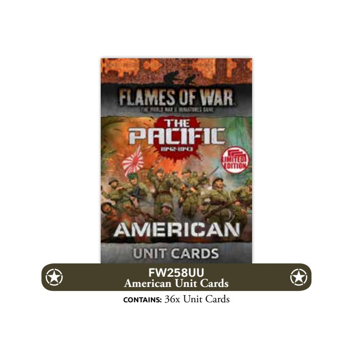 The Pacific: American Unit Cards (x36) - Limited Edition