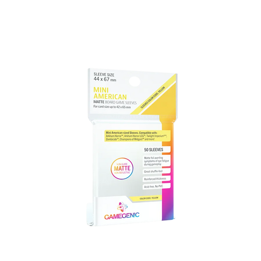 MATTE Mini American-Sized Boardgame Sleeves Clear
