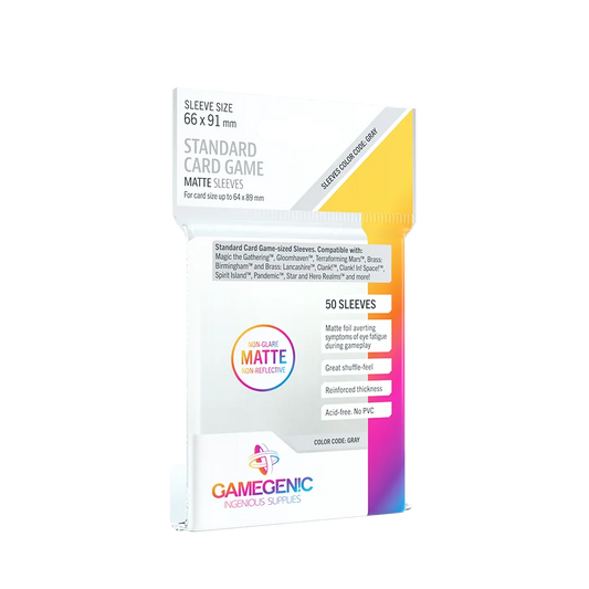 MATTE Standard Card Game Sleeves Clear