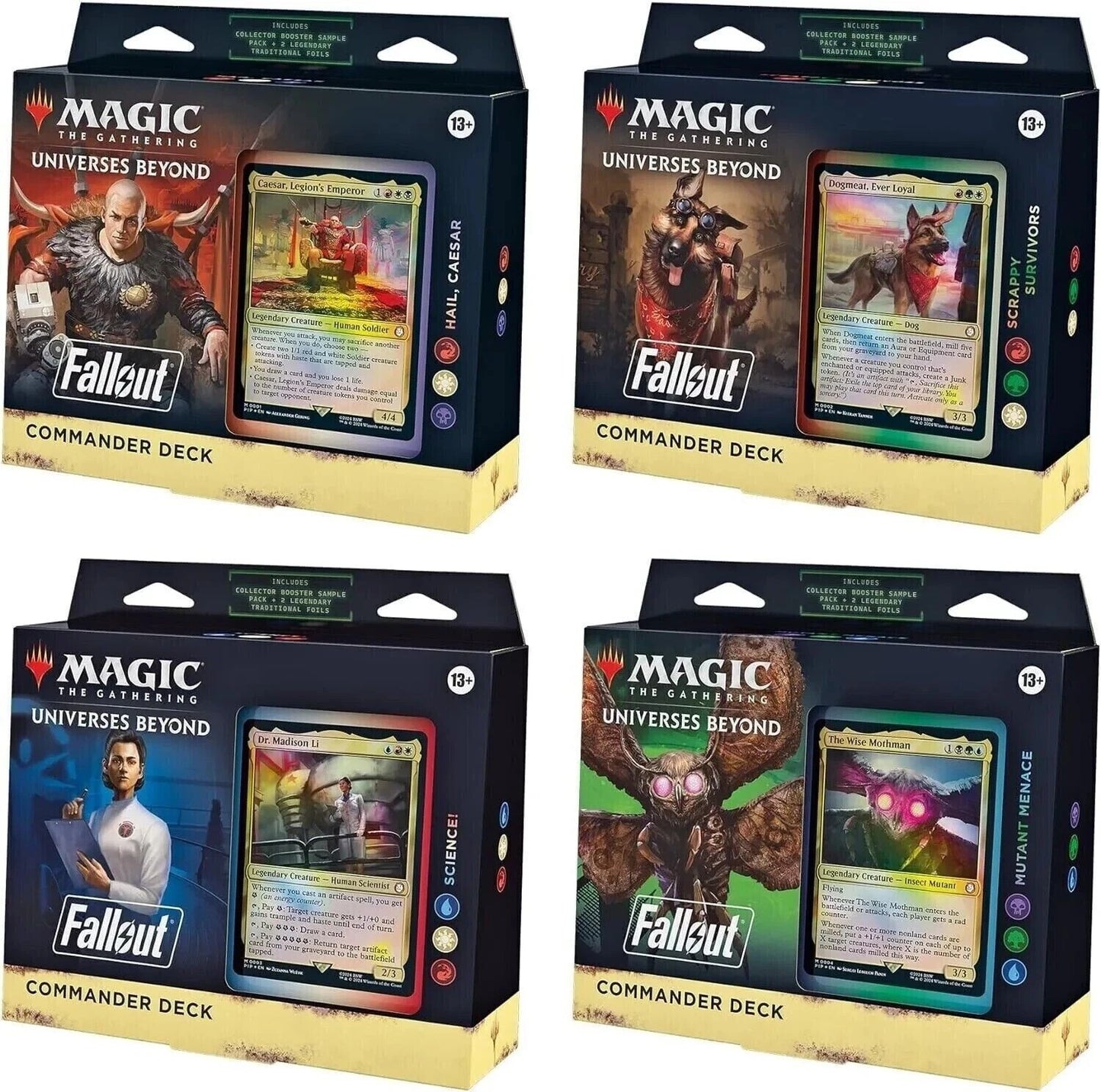 Preorder - Magic TCG Fallout Commander Deck Display (4 Decks) - EN
