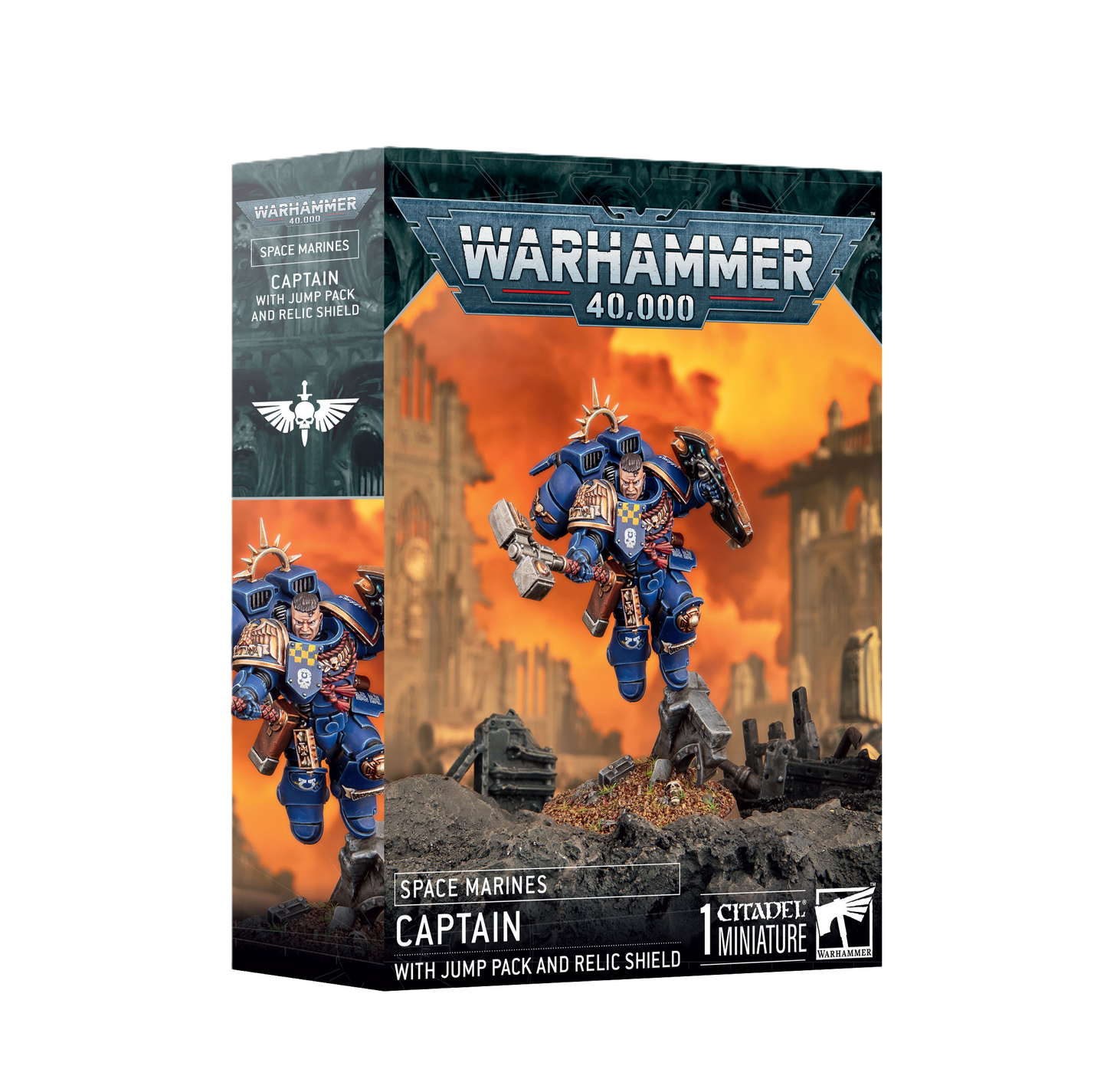 Space Marines Captain with Jump Pack and Relic Shield