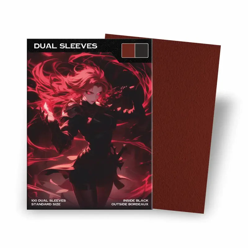 Baba Sleeves - Matte Dual Rot / Bordeaux Hüllen Standard Size (100 Sleeves)